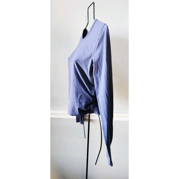 Lululemon All it Takes Back Twist Ribbed Long Sleeve Nightfall Size 6 - Picture 2 of 6